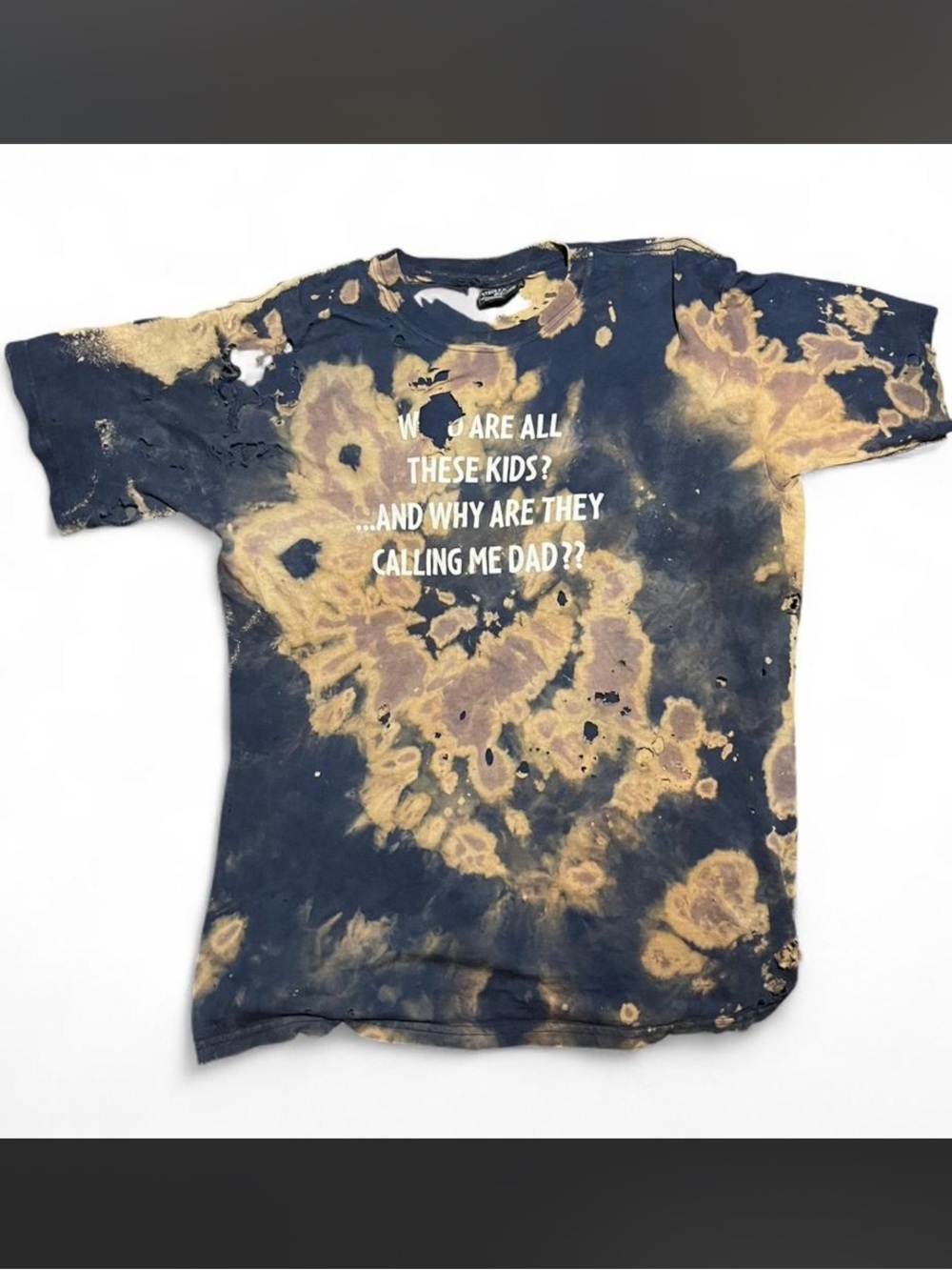 Thrashed 90s Ironic Dad Humor Tee Distressed Bleached Post-Irony Grunge Shirt